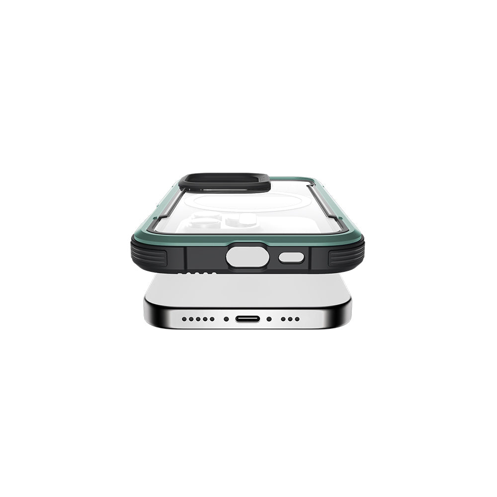 Apple iPhone 16 Pro Max Kılıf M-safe Şarj Özellikli Airbagli Raptic Shield Serisi Şeffaf Arka Yüzey Kapak