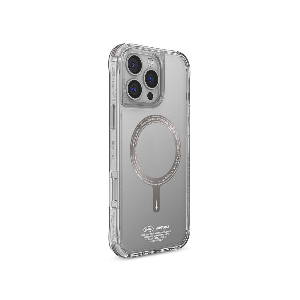 Apple iPhone 16 Pro Max Kılıf M-safe Şarj Özellikli Airbagli Şeffaf SkinArma Saido Prime Kapak