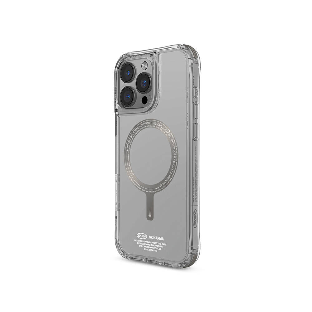 Apple iPhone 16 Pro Max Kılıf M-safe Şarj Özellikli Airbagli Şeffaf SkinArma Saido Prime Kapak