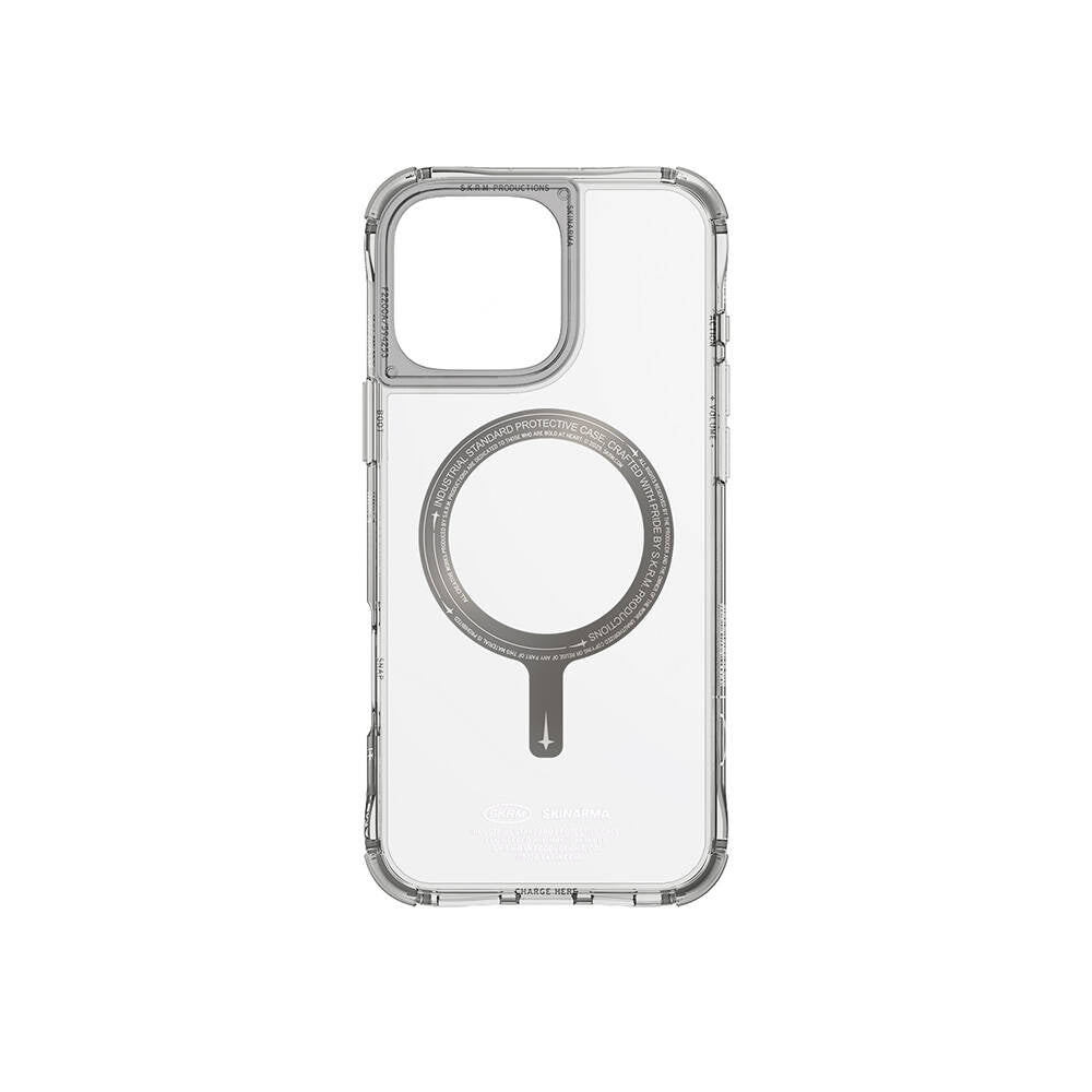 Apple iPhone 16 Pro Max Kılıf M-safe Şarj Özellikli Airbagli Şeffaf SkinArma Saido Prime Kapak