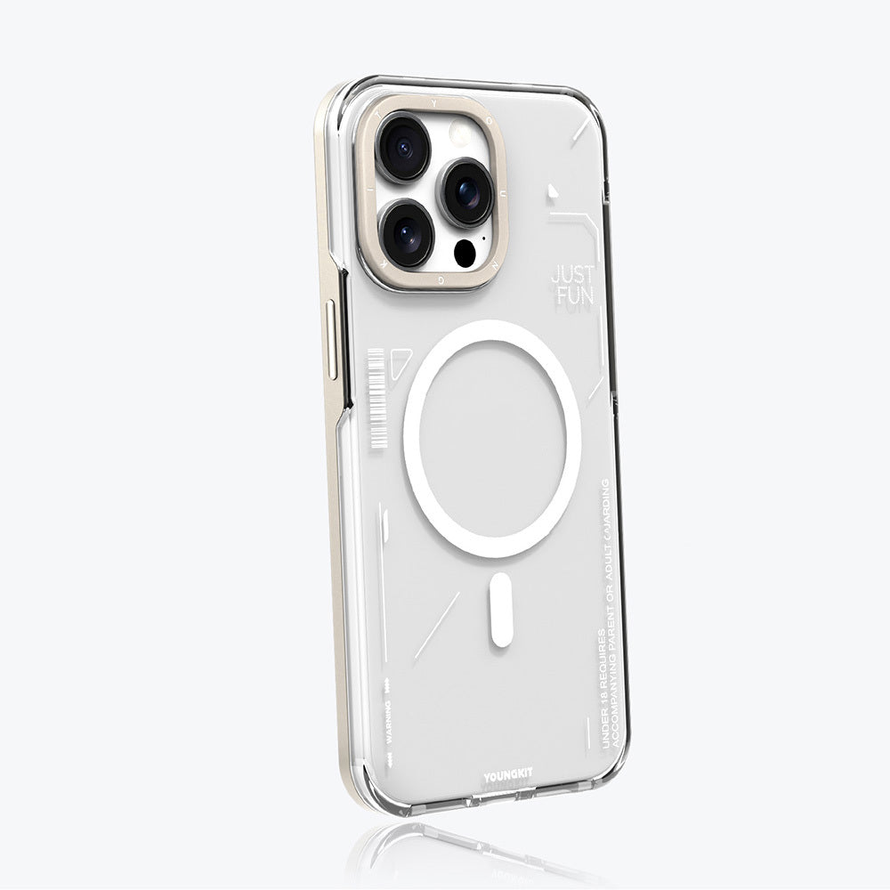 Apple iPhone 16 Pro Max Kılıf M-safe Şarj Özellikli Çıkarılabilir Arka Yüzeyli Youngkit Mecha Kapak