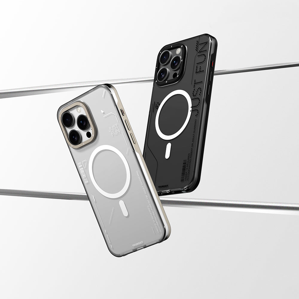 Apple iPhone 16 Pro Max Kılıf M-safe Şarj Özellikli Çıkarılabilir Arka Yüzeyli Youngkit Mecha Kapak