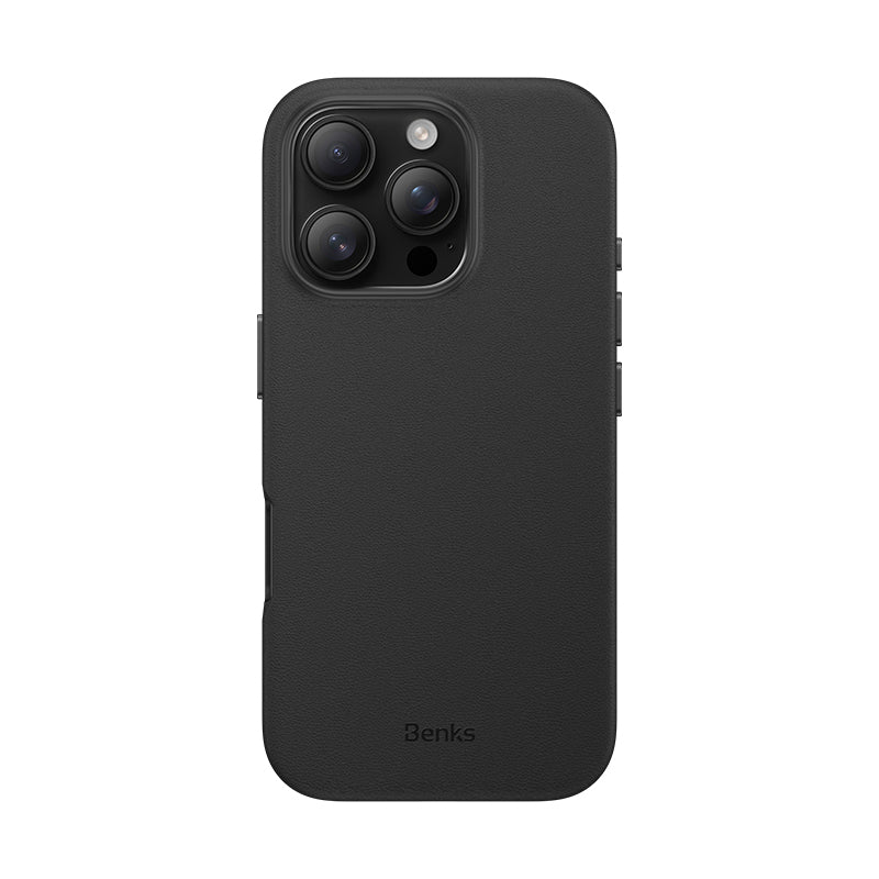 Apple iPhone 16 Pro Max Kılıf M-safe Şarj Özellikli Çizilmeye Dayanıklı Benks VitaPro Serisi PU Deri Kapak