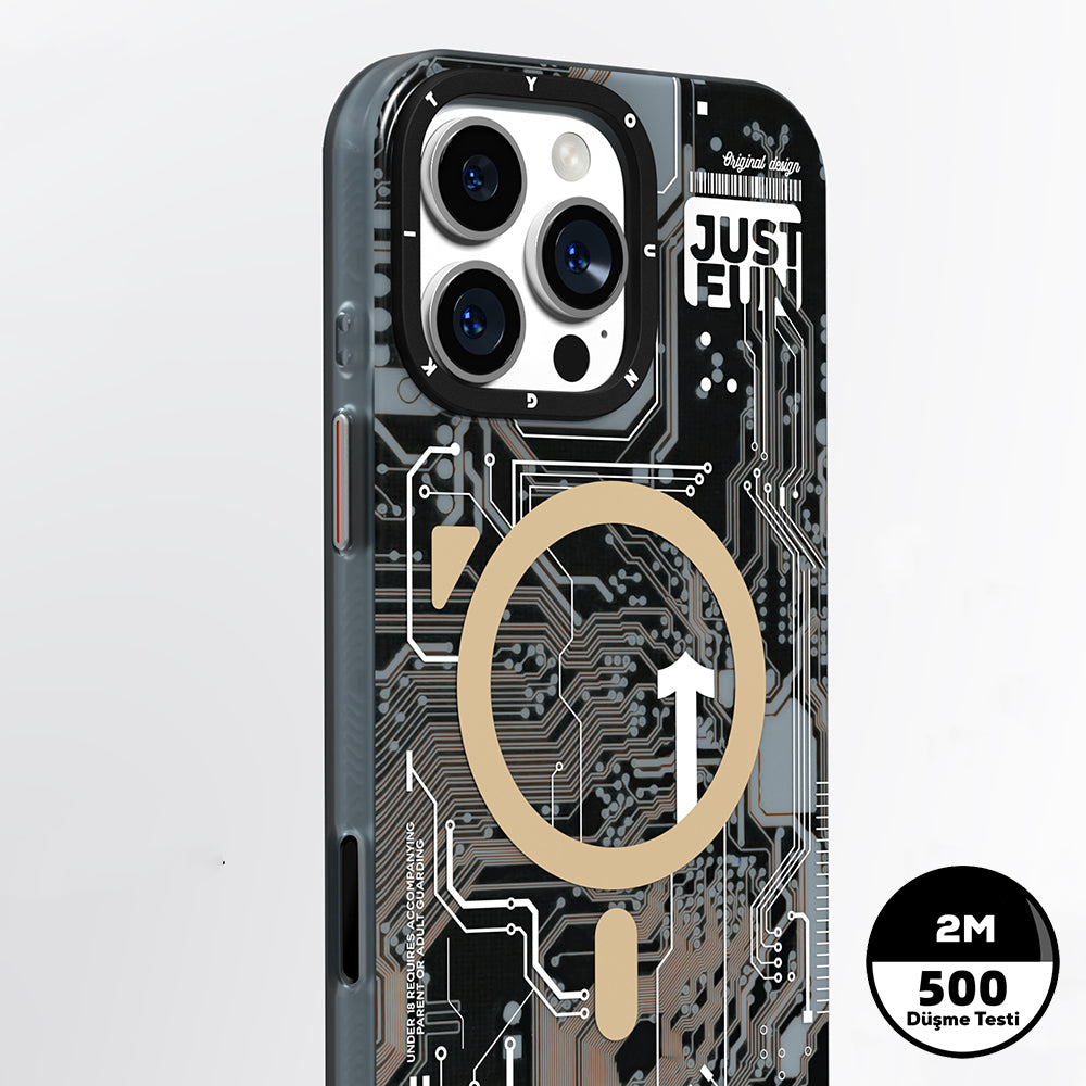 Apple iPhone 16 Pro Max Kılıf M-safe Şarj Özellikli Kamera Denetim Butonlu Youngkit Technology Serisi Kapak
