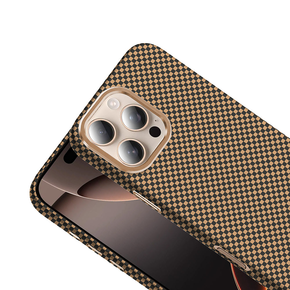 Apple iPhone 16 Pro Max Kılıf M-safe Şarj Özellikli Karbon Fiber Görünümlü Zore Gros Kapak