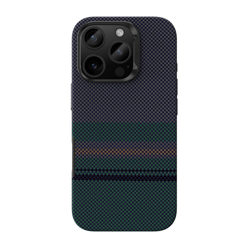 Apple iPhone 16 Pro Max Kılıf M-safe Şarj Özellikli Karbon Fiber Tasarımlı Benks Aurora ArmorPro Kevlar Kapak