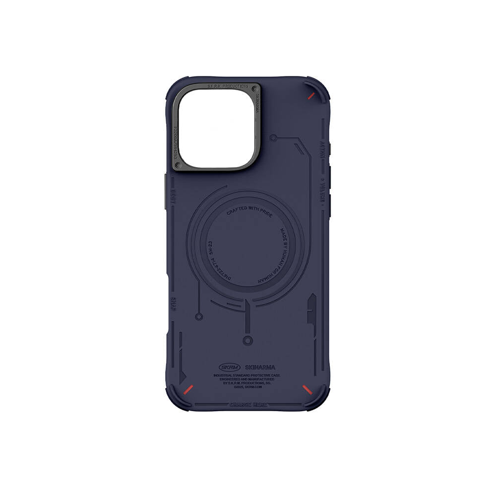 Apple iPhone 16 Pro Max Kılıf M-safe Şarj Özellikli Metal Kamera Çerçeveli Skinarma Mecha Serisi Kapak