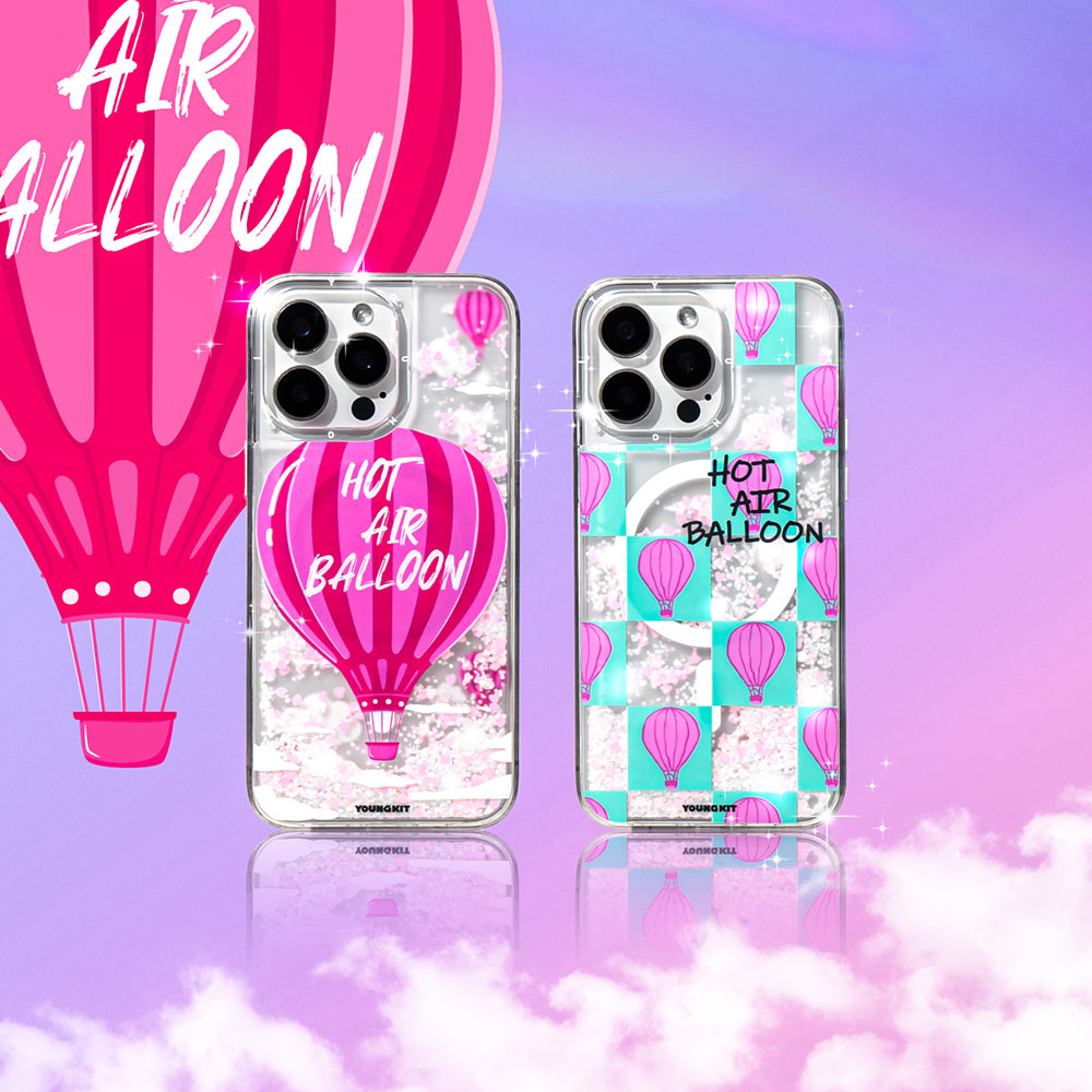Apple iPhone 16 Pro Max Kılıf M-safe Şarj Özellikli Parlak Kumlu Sıvılı Youngkit Pink Dream Quicksand Serisi Kapak