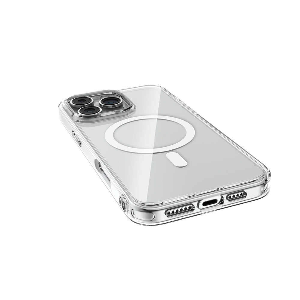 Apple iPhone 16 Pro Max Kılıf M-safe Şarj Özellikli Raptic Crystal M-safe Serisi Şeffaf Kapak