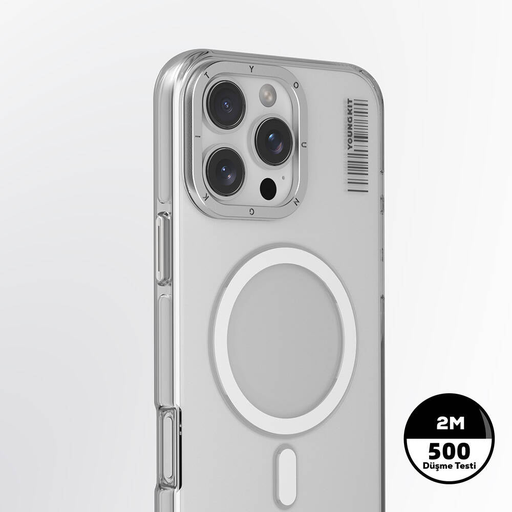 Apple iPhone 16 Pro Max Kılıf M-safe Şarj Özellikli Şeffaf Youngkit Crystal Shield Serisi Kapak