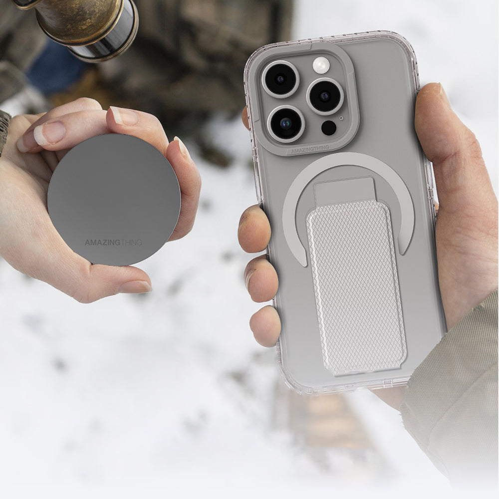 Apple iPhone 16 Pro Max Kılıf M-safe Şarj Özellikli Standlı Amazingthing Titan Pro Plus Kapak