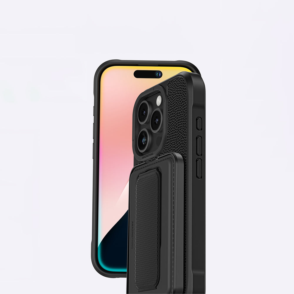 Apple iPhone 16 Pro Max Kılıf M-safe Şarj Özellikli Standlı Kartlıklı Set Amazingthing Glamour Luxe Serisi Kapak