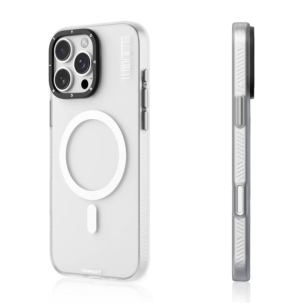 Apple iPhone 16 Pro Max Kılıf M-safe Şarj Özellikli Youngkit Hidden Sand Serisi Kapak