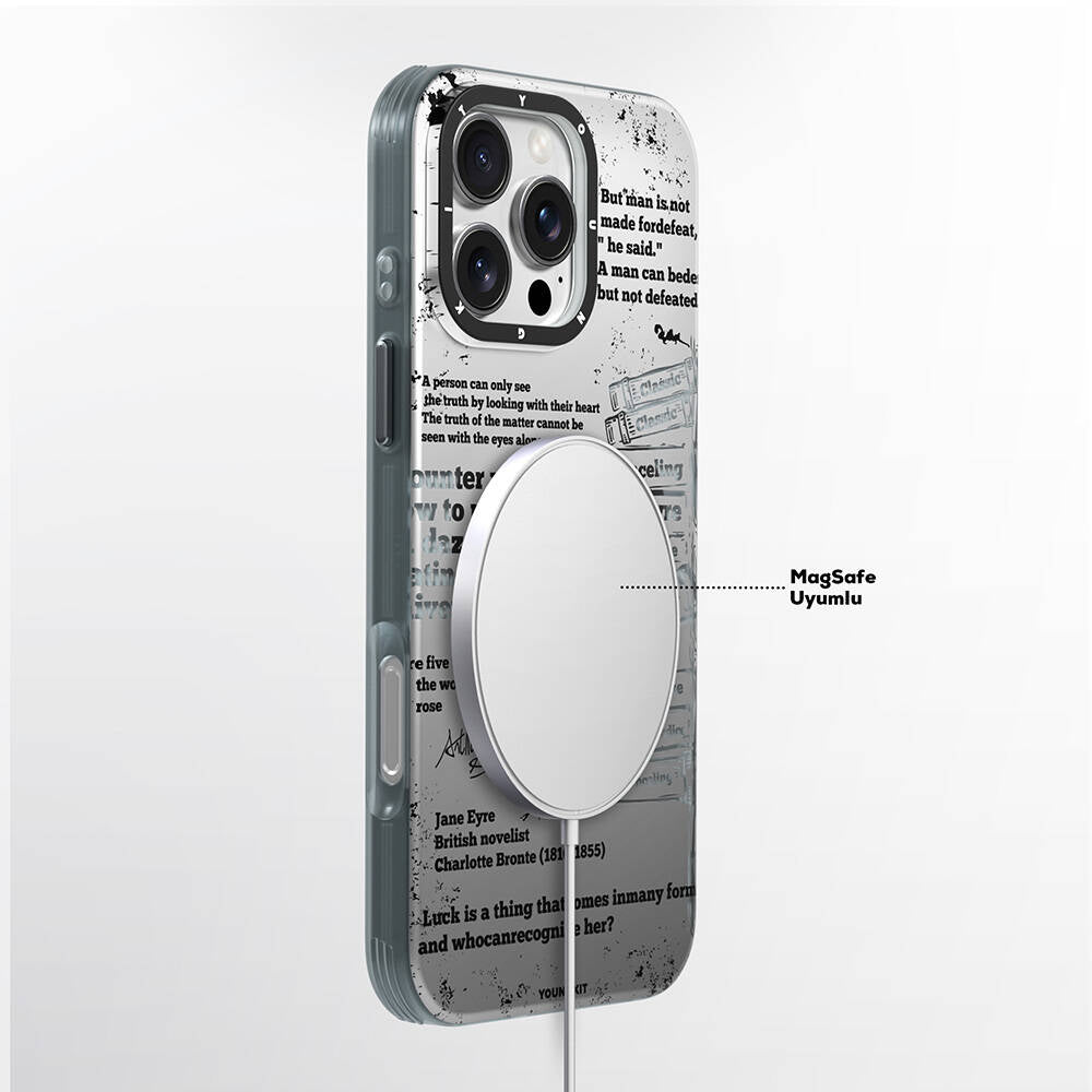 Apple iPhone 16 Pro Max Kılıf M-safe Şarj Özellikli Youngkit Literary Serisi Classic Kapak