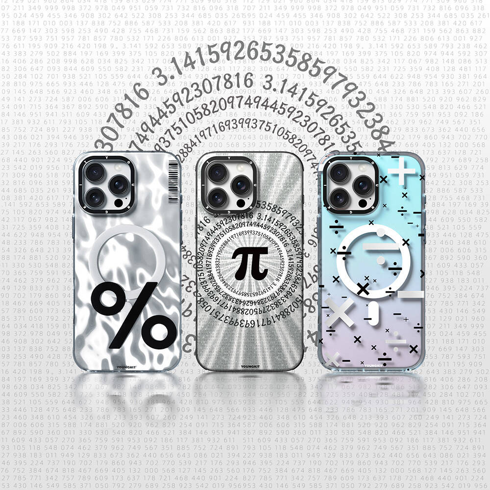 Apple iPhone 16 Pro Max Kılıf M-safe Şarj Özellikli Youngkit Mathematical Serisi Kapak