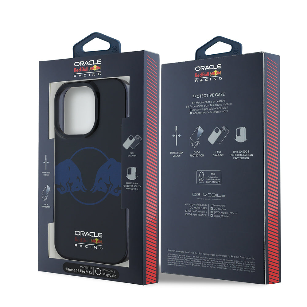Apple iPhone 16 Pro Max Kılıf Redbull Orjinal Lisanslı M-safe Şarj Özellikli IML Çift Boğa Baskılı Sert Kapak