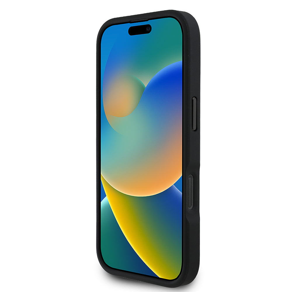 Apple iPhone 16 Pro Max Kılıf Redbull Orjinal Lisanslı M-safe Şarj Özellikli Kırmızı Halka ve Logo Kabartmalı PU Deri Kapak