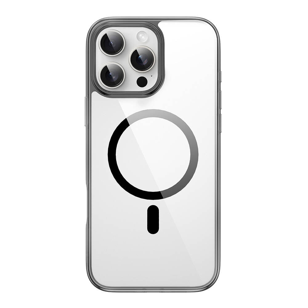 Apple iPhone 16 Pro Max Kılıf Wiwu MCC-101 iShield Pro Serisi M-safe Şarj Özellikli Crystal Sert PC Kapak