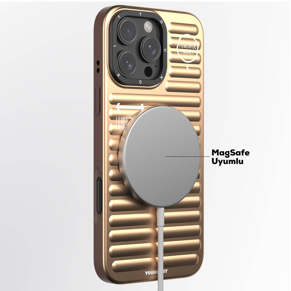 Apple iPhone 16 Pro Max M-safe Şarj Özellikli Kılıf Mat Renkli Tasarım Youngkit Original Serisi Kapak