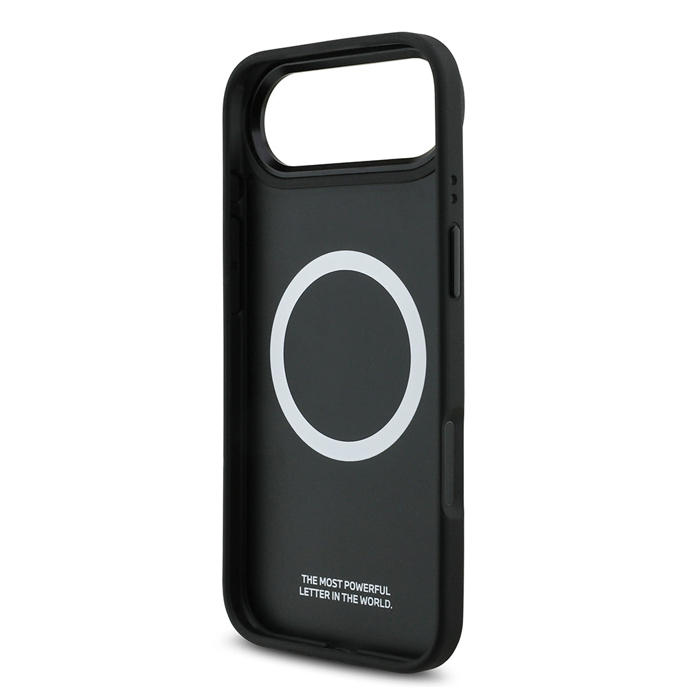 Apple iPhone 17 Air Kılıf BMW Orjinal Lisanslı M-safe Şarj Özellikli Metal BMW ve M Logolu PU Karbon Tasarımlı Kapak