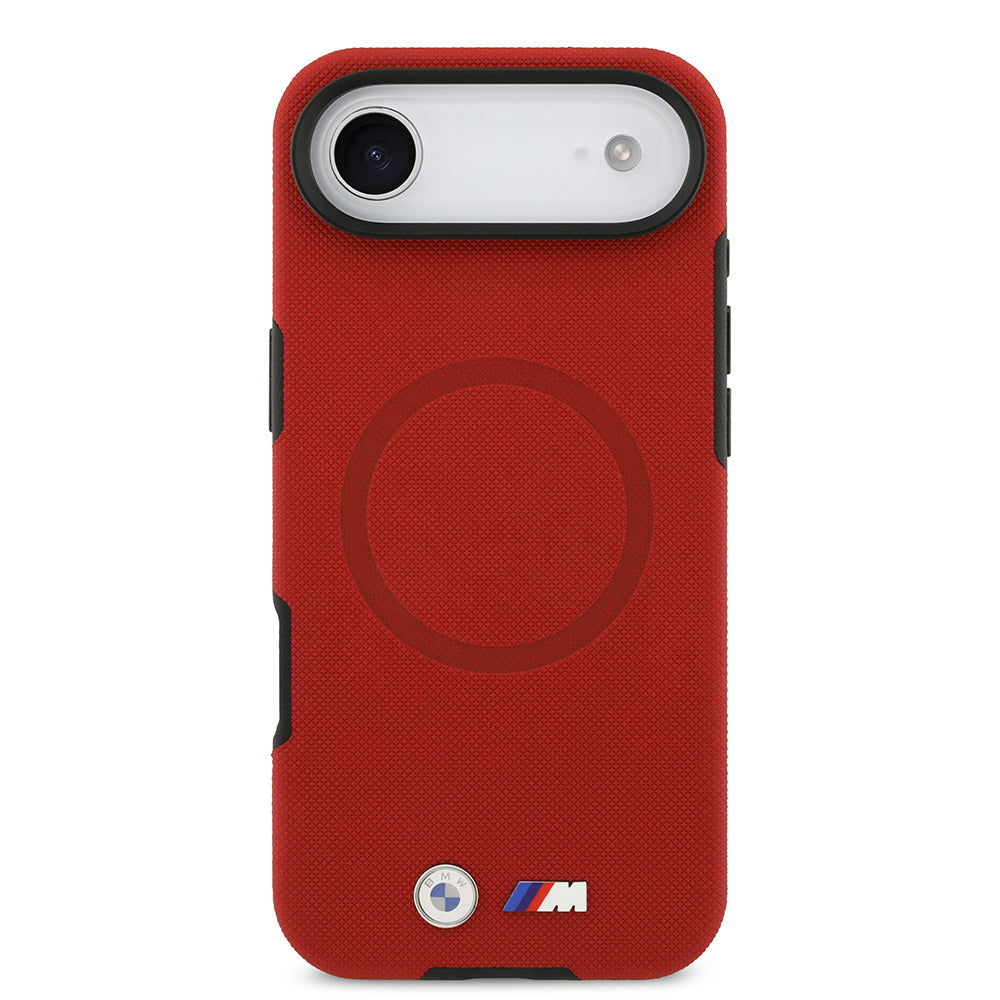 Apple iPhone 17 Air Kılıf BMW Orjinal Lisanslı M-safe Şarj Özellikli Metal Logolu Delikli M Dizayn Deri Kapak
