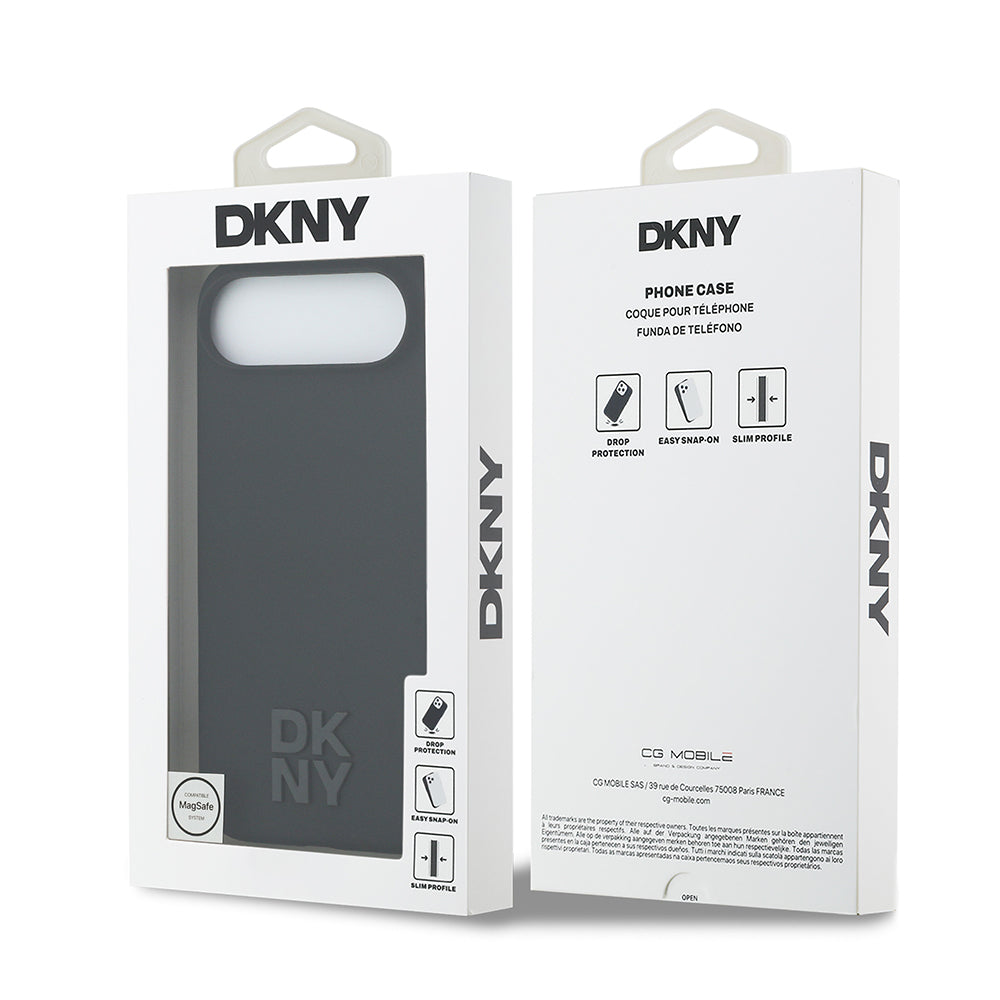 Apple iPhone 17 Air Kılıf DKNY Orjinal Lisanslı M-safe Şarj Özellikli Metal Logolu Silikon Kapak