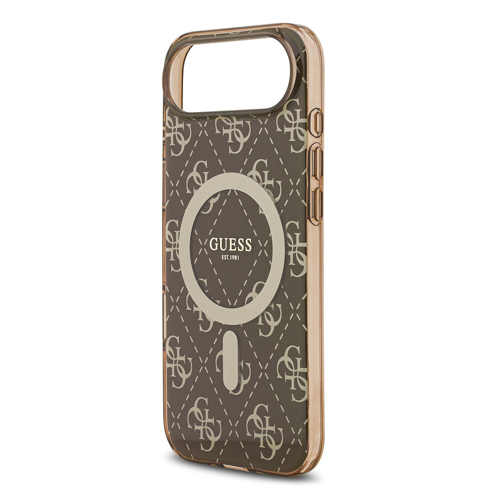 Apple iPhone 17 Air Kılıf Guess Orjinal Lisanslı M-safe Şarj Özellikli IML Baskılı Klasik Logolu 4G Desenli Kapak