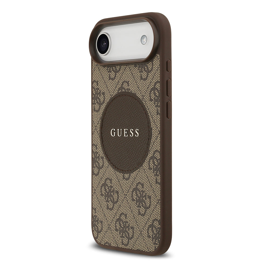 Apple iPhone 17 Air Kılıf Guess Orjinal Lisanslı M-safe Şarj Özellikli Yazı Logolu Circle Classic Kapak