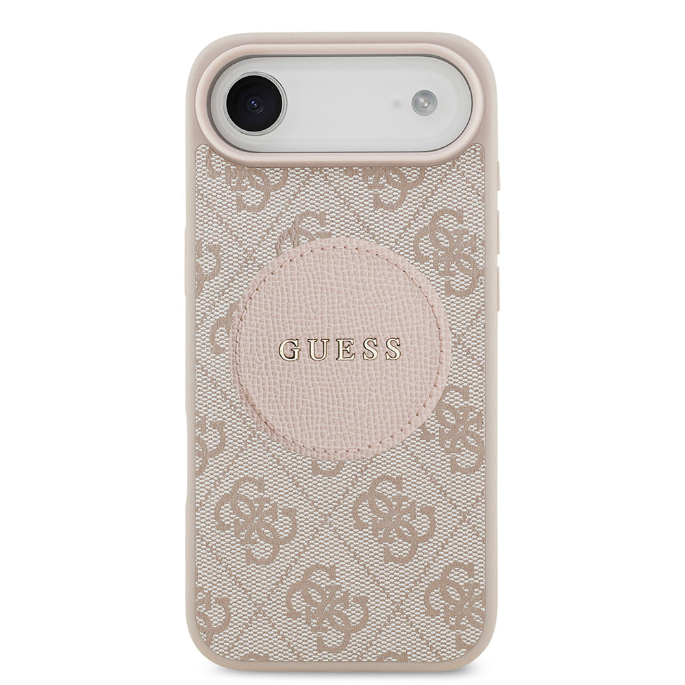 Apple iPhone 17 Air Kılıf Guess Orjinal Lisanslı M-safe Şarj Özellikli Yazı Logolu Circle Classic Kapak