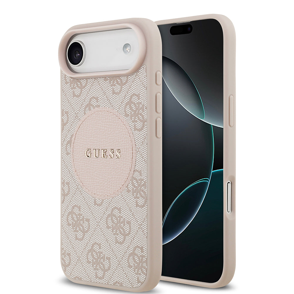Apple iPhone 17 Air Kılıf Guess Orjinal Lisanslı M-safe Şarj Özellikli Yazı Logolu Circle Classic Kapak