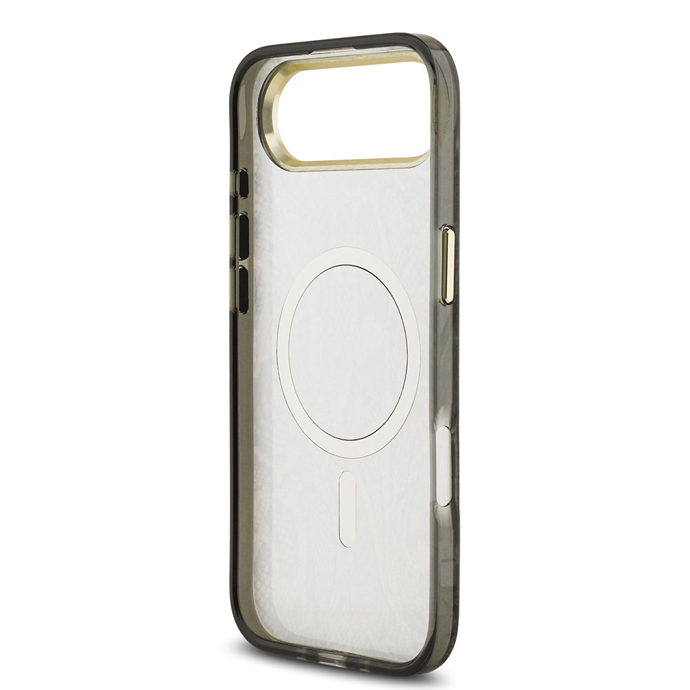Apple iPhone 17 Air Kılıf Guess Orjinal Lisanslı M-safe Şarj Özellikli Yazı Logolu Python Desenli Kapak