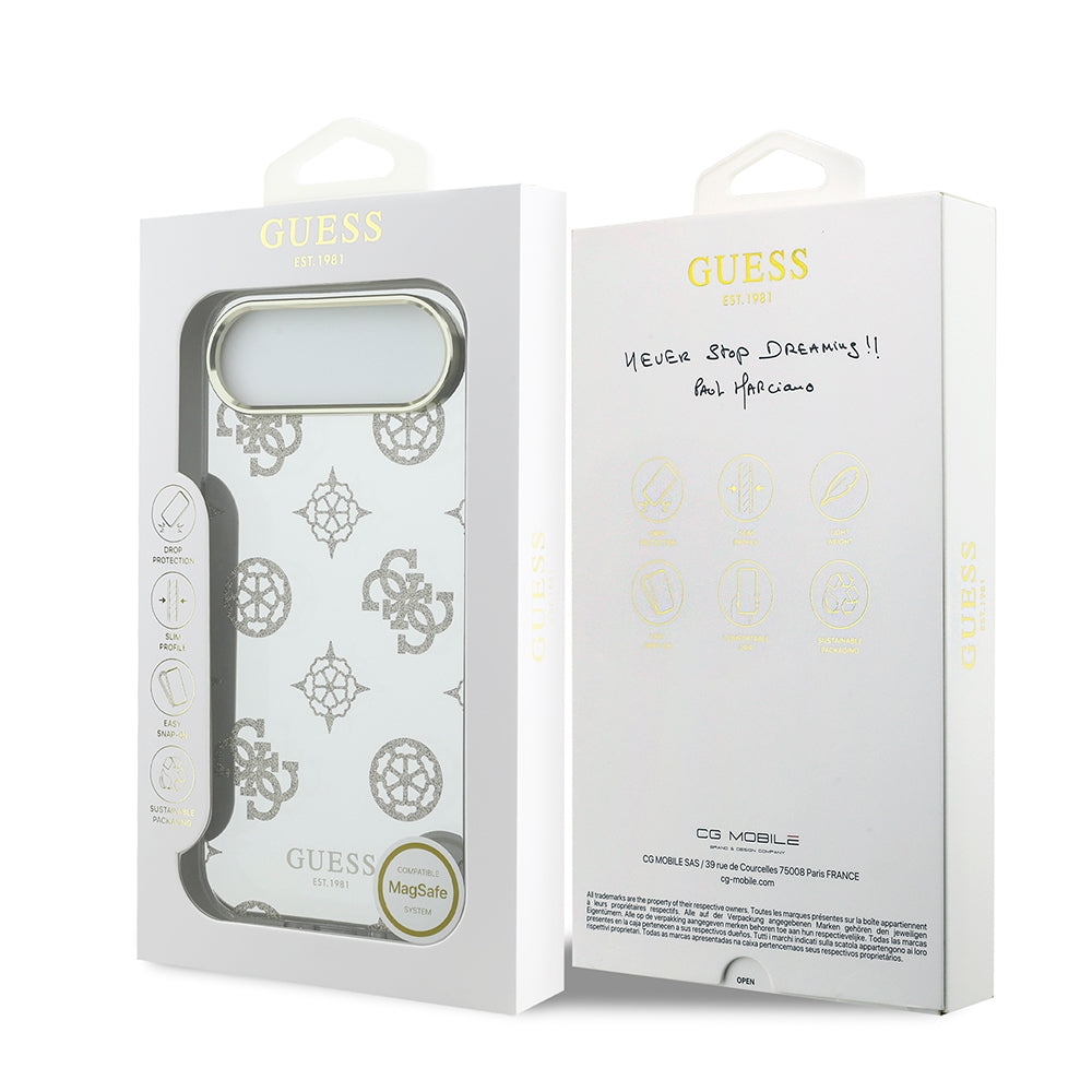 Apple iPhone 17 Air Kılıf Guess Orjinal Lisanslı Metal Kamera Çerçeveli Simli Aynalı Kapak