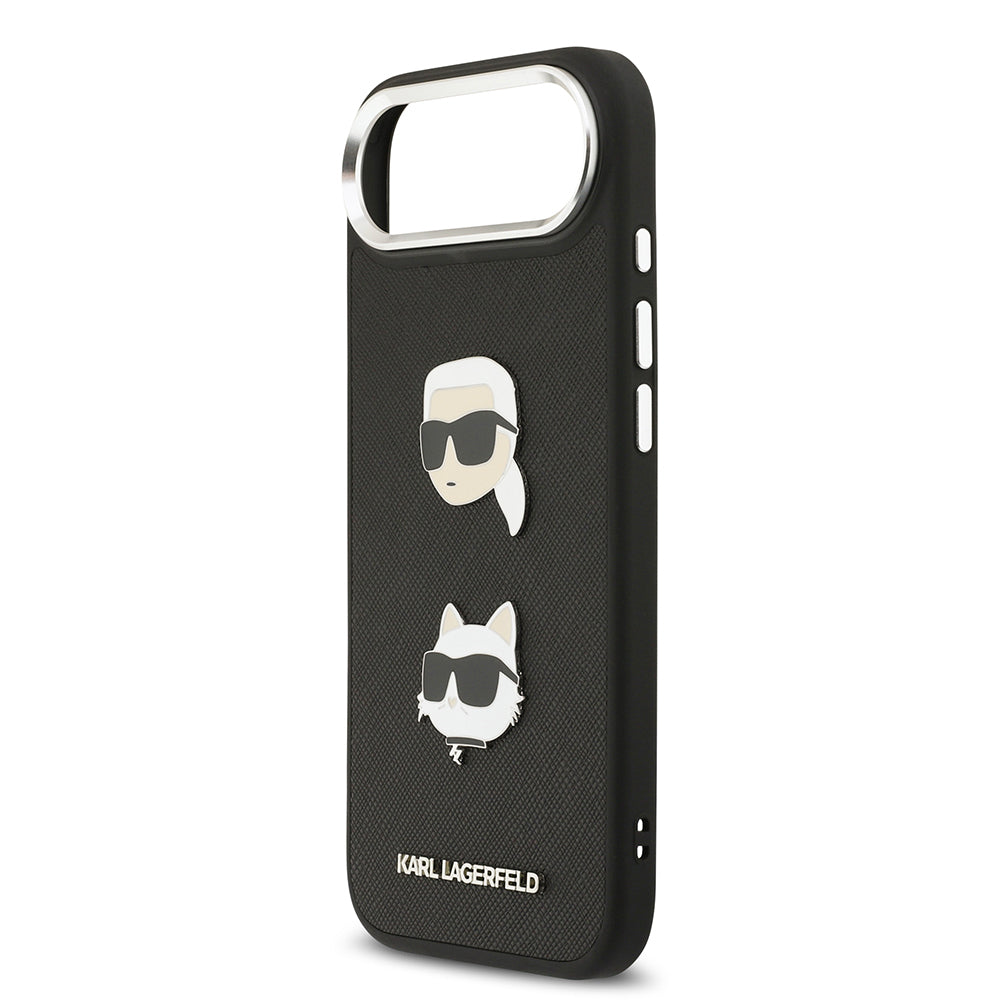 Apple iPhone 17 Air Kılıf Karl Lagerfeld Orjinal Lisanslı Metal Logolu K&C Heads Pin Kapak