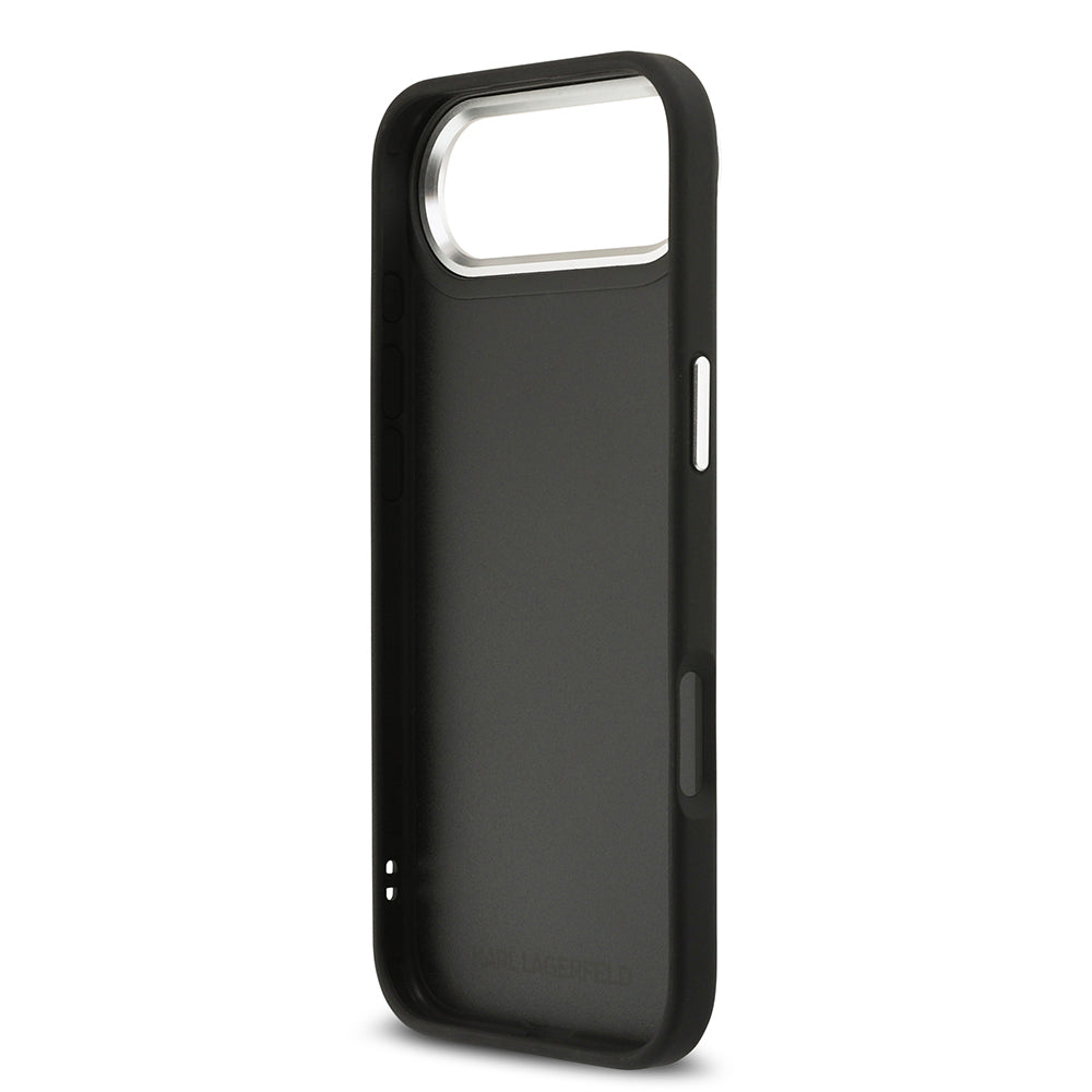 Apple iPhone 17 Air Kılıf Karl Lagerfeld Orjinal Lisanslı Metal Logolu K&C Heads Pin Kapak