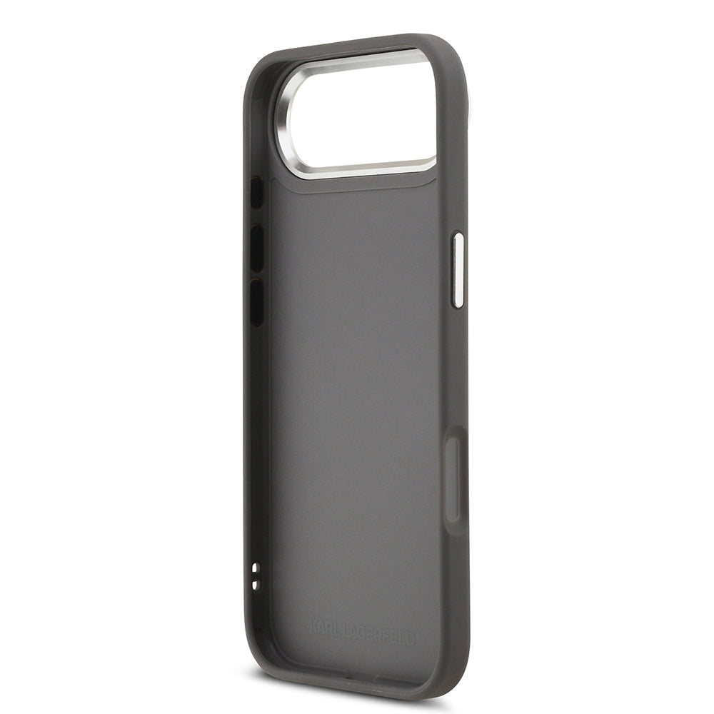 Apple iPhone 17 Air Kılıf Karl Lagerfeld Orjinal Lisanslı Metal Logolu K&C Heads Pin Kapak