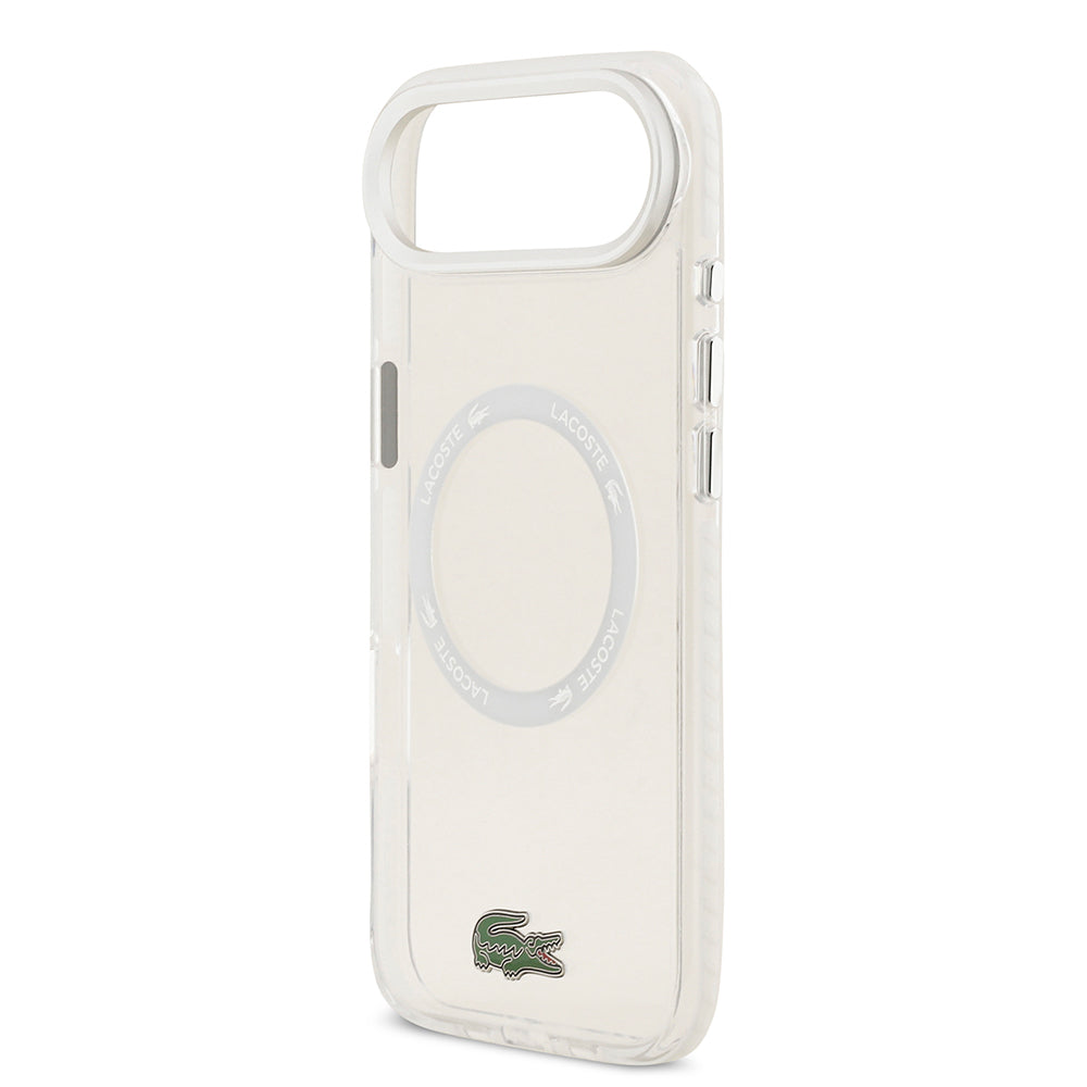 Apple iPhone 17 Air Kılıf Lacoste Orjinal Lisanslı M-safe Şarj Özellikli İkonik Timsah Logolu Buzlu Kapak
