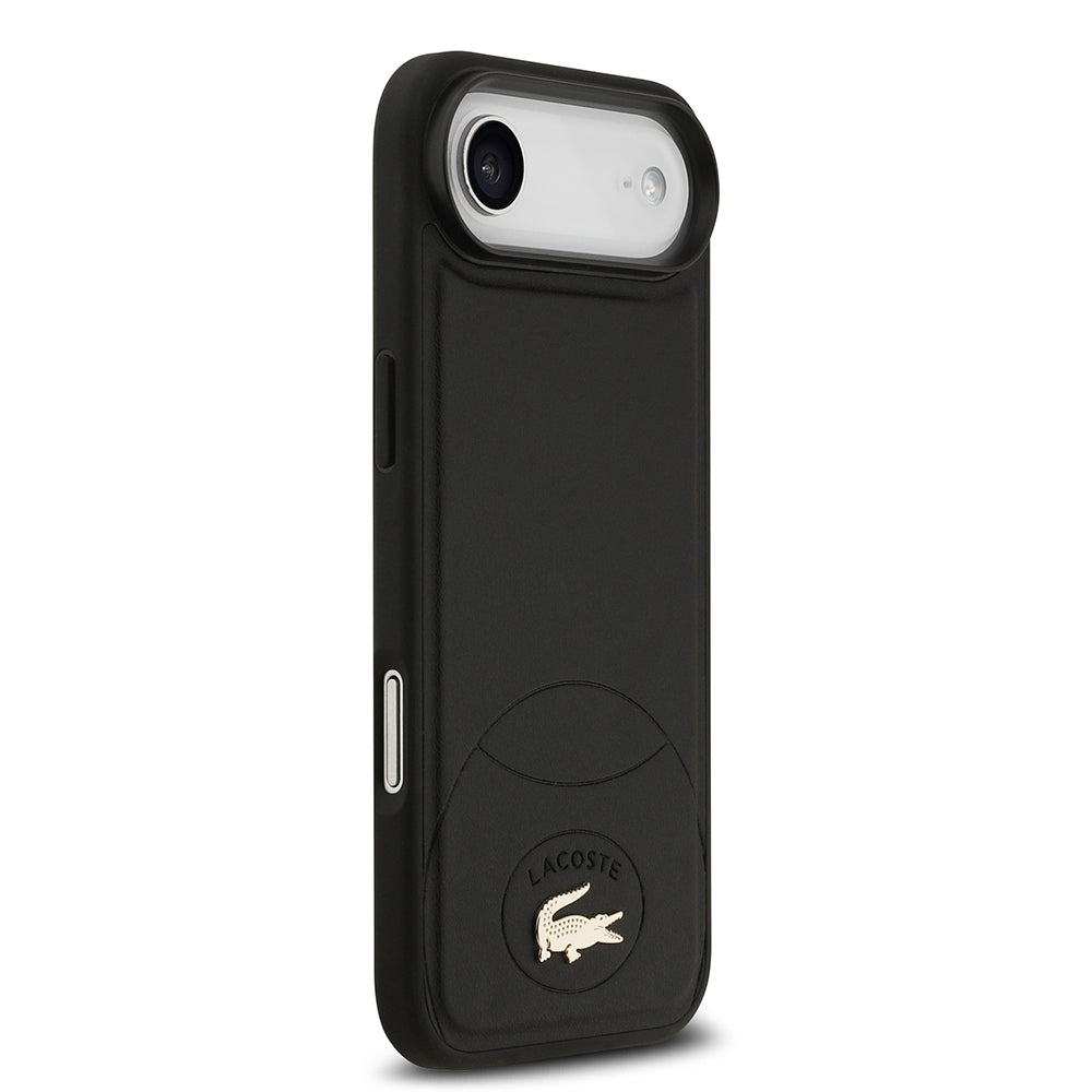 Apple iPhone 17 Air Kılıf Lacoste Orjinal Lisanslı M-safe Şarj Özellikli PU Deri Tasarımlı Metal Logolu Kapak