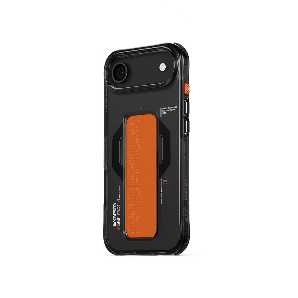 Apple iPhone 17 Air Kılıf M-Safe Şarj Özellikli Airbag Tasarımlı Standlı Skinarma Haxa Kapak