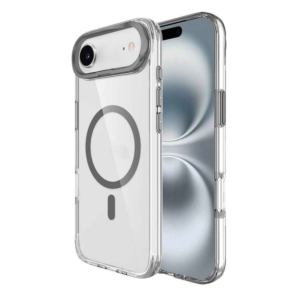 Apple iPhone 17 Air Kılıf M-safe Şarj Özellikli Airbagli Kamera Standlı Zore Azor Kapak