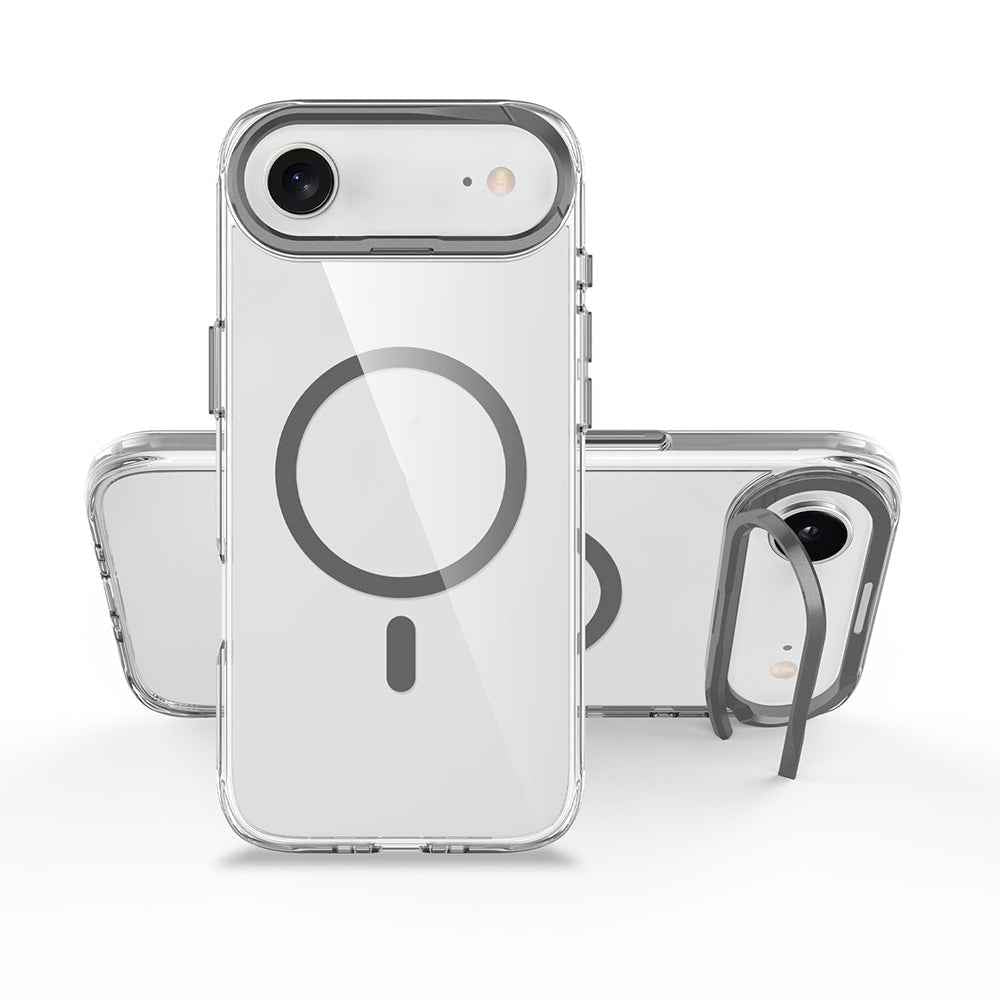 Apple iPhone 17 Air Kılıf M-safe Şarj Özellikli Airbagli Kamera Standlı Zore Azor Kapak