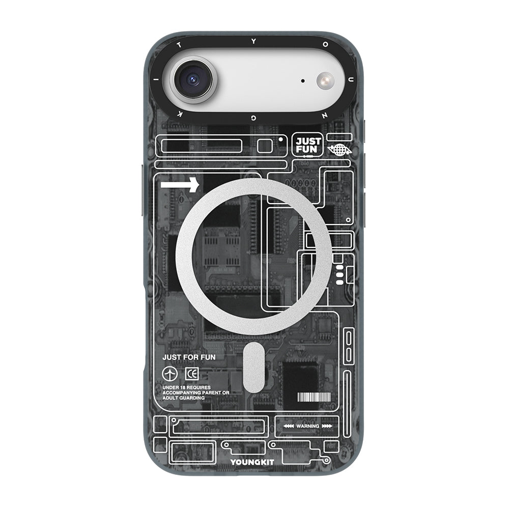 Apple iPhone 17 Air Kılıf M-safe Şarj Özellikli Kamera Denetim Butonlu Youngkit Technology Serisi Kapak