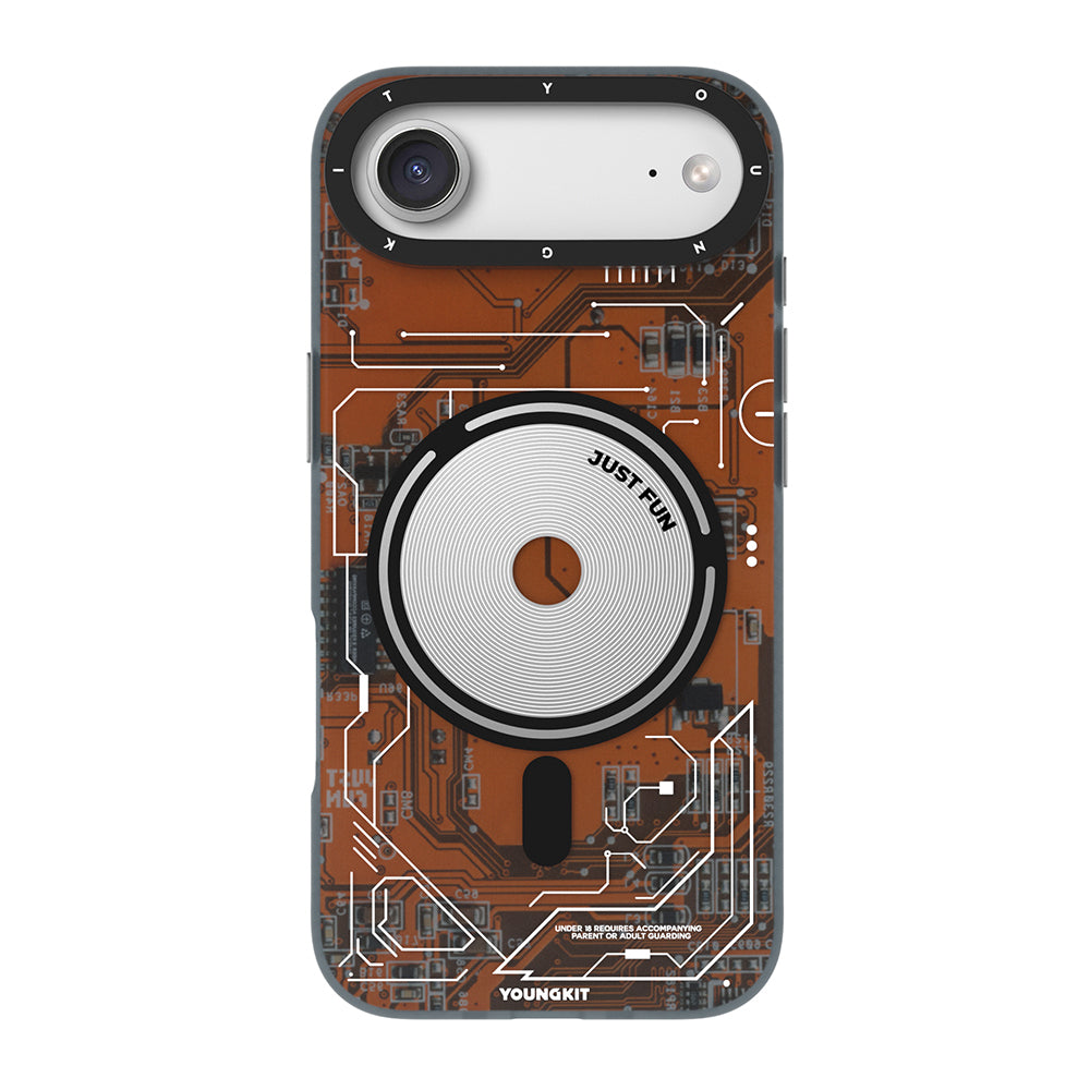 Apple iPhone 17 Air Kılıf M-safe Şarj Özellikli Kamera Denetim Butonlu Youngkit Technology Serisi Kapak