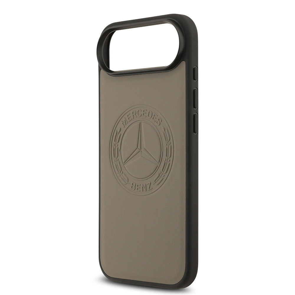 Apple iPhone 17 Air Kılıf Mercedes Benz Orjinal Lisanslı M-safe Şarj Özellikli Hakiki Deri Nostaljik Yıldız Dizayn Kapak