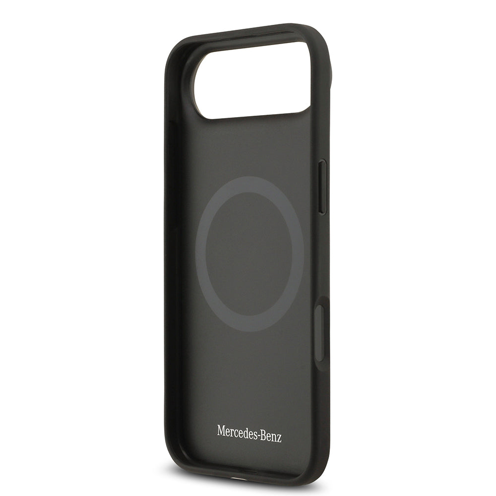 Apple iPhone 17 Air Kılıf Mercedes Benz Orjinal Lisanslı M-safe Şarj Özellikli Hakiki Deri Nostaljik Yıldız Dizayn Kapak