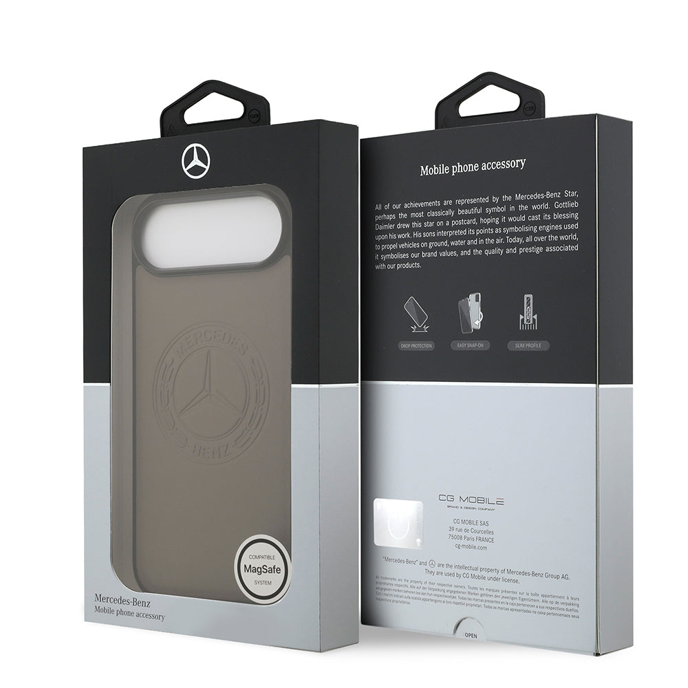 Apple iPhone 17 Air Kılıf Mercedes Benz Orjinal Lisanslı M-safe Şarj Özellikli Hakiki Deri Nostaljik Yıldız Dizayn Kapak