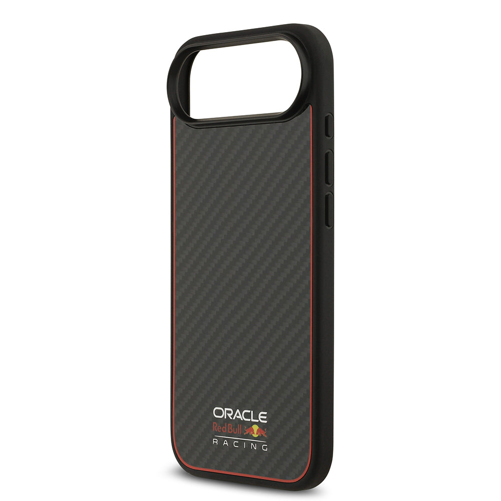 Apple iPhone 17 Air Kılıf Redbull Orjinal Lisanslı M-safe Şarj Özellikli Karbon Fiber Parlayan Logolu Kevlar Kapak