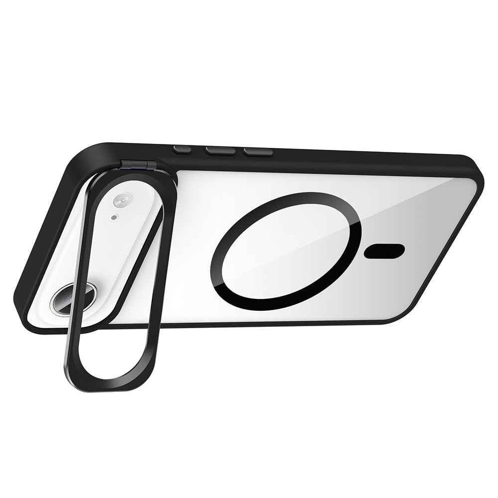 Apple iPhone 17 Air Kılıf Standlı ve Kamera Lens Hediyeli M-Safe Şarj Özellikli Zore Etro Kapak