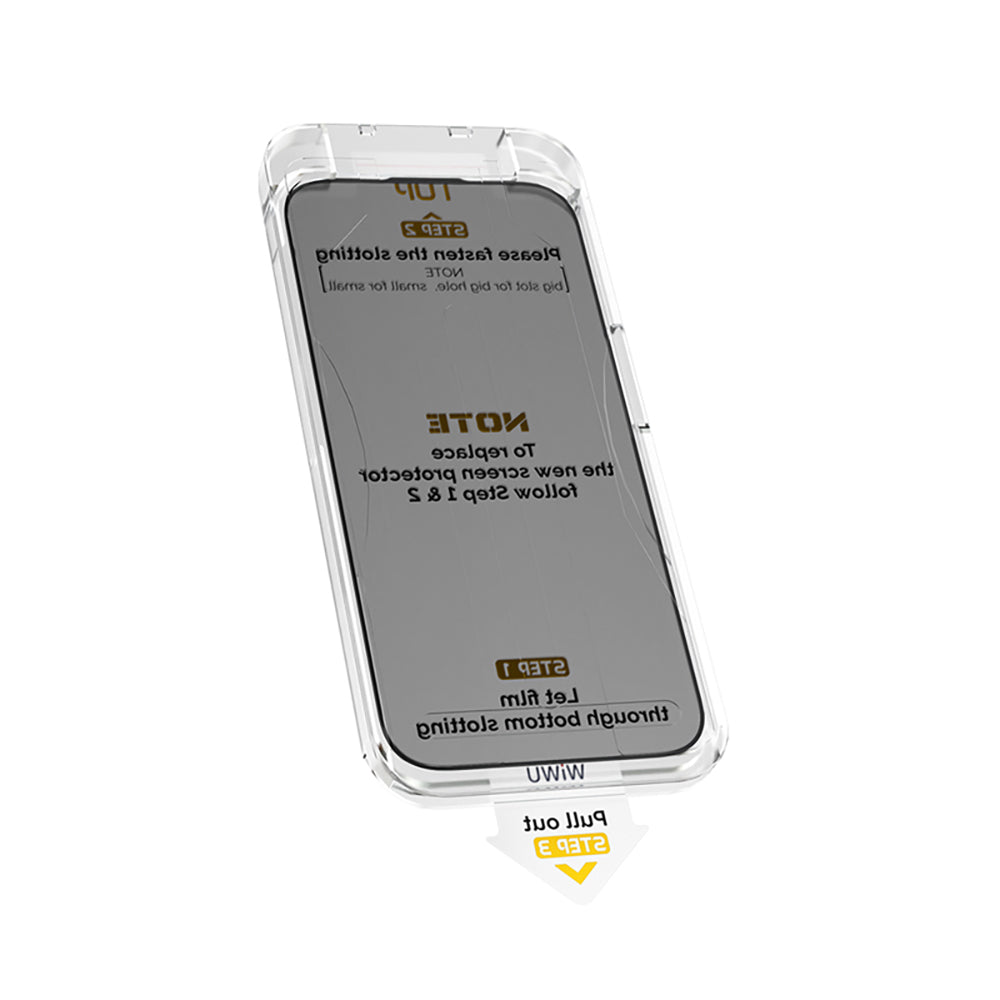 Apple iPhone 17 Air Wiwu Wi-SQ009 Easy Install iPrivacy 360° Anti-Peep Oleofobik Temperli Cam Ekran Koruyucu + Kolay Uygulama Aparatlı