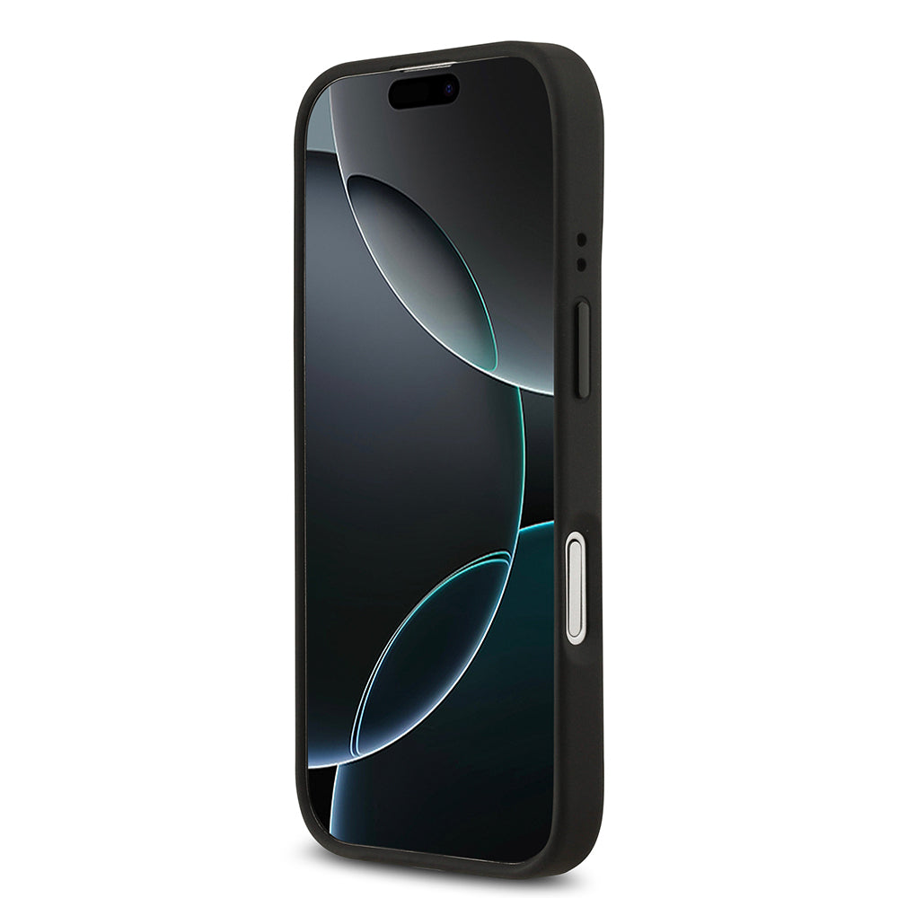 Apple iPhone 17 Kılıf BMW Orjinal Lisanslı M-safe Şarj Özellikli Metal BMW ve M Logolu PU Karbon Tasarımlı Kapak