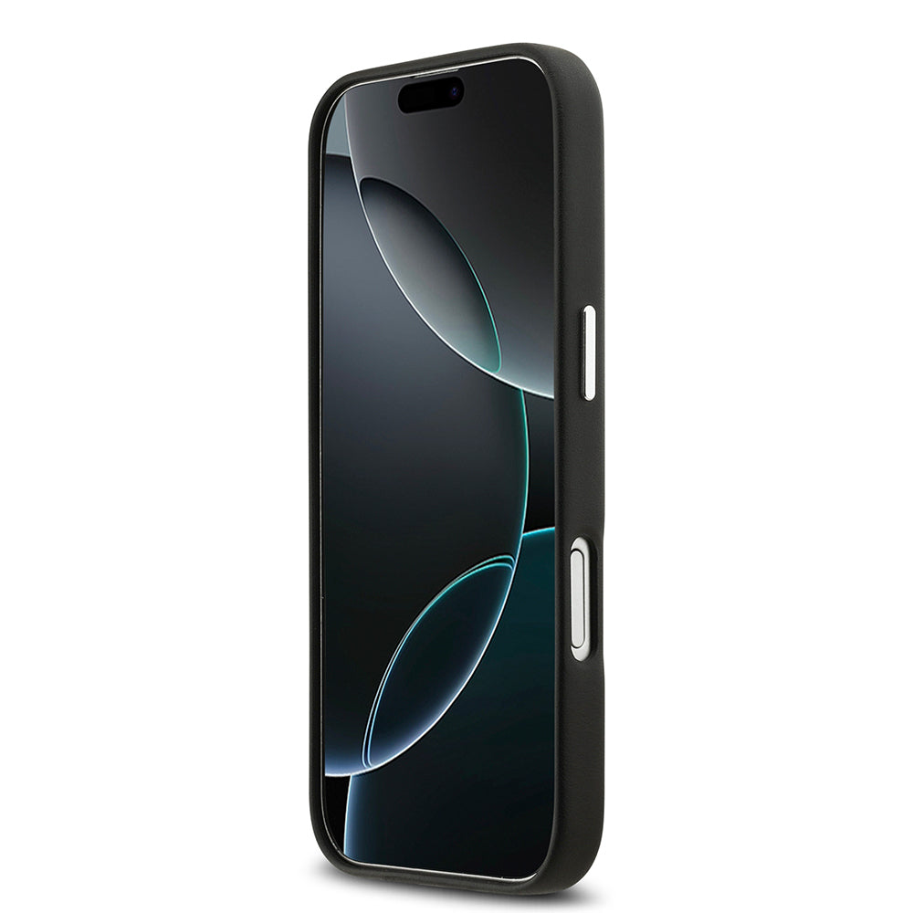 Apple iPhone 17 Kılıf BMW Orjinal Lisanslı M-safe Şarj Özellikli Metal Logolu Tam Kaplama Deri Kapak